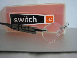 Switch It Brillengestell Combi 733 ruthenium matt schwarz silberfarbig