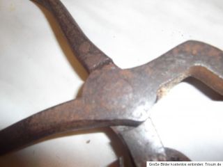 Antike Zange Werzeug Eisen Seltene Zange Stahlzange Seltenes Stück