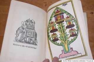 Indische Schrift mit zahlreichen wohl farbig lithographierten Tafeln