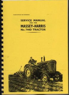 Massey Harris 744D Tractor Service Manual