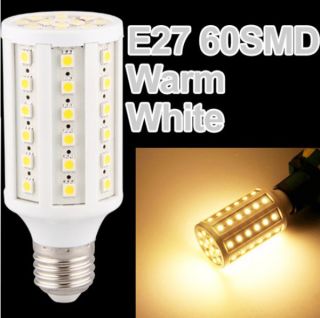 Neu E27 warmweiß 60SMD 5050 LED Licht Strahler Birne Lampe 10W 960LM