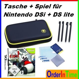 Tasche inkl. Spiel   Hülle Case für Nintendo DS Lite / DSi Schwarz