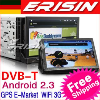 ES778GE 7 2 Din HD Autoradio Car DVD DVB T Tablet PC Android 2.3 GPS