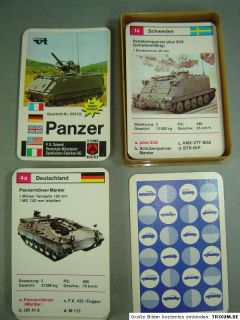 Quartett Panzer FX Schmid 53422 von 1975 Panzerquatrett 32 Karten mit