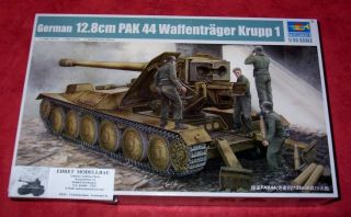 WWII german deutscher 12,8cm Pak 44 Waffenträger Krupp 1 in 135