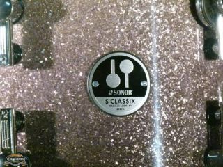 Sonor S classix Jazz Drumset Black Silver Glass Glitter Schlagzeug