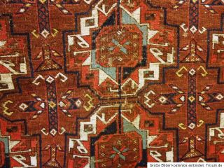 60 80 Jahre Antiker TEKKE Jomout Kazak TEPPICH Old Rug TURKMEN Carpet