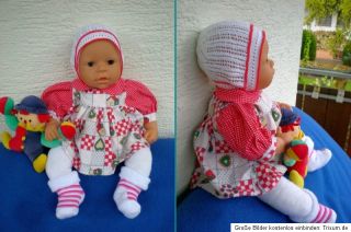 Chou Chou Zapf Baby Puppe 42 cm braune Augen + Puppenkleidung