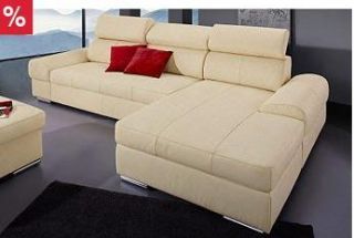 Lounge Sofa Polsterecke verstellbare Rueckenlehne Ecksofa L Form UVP