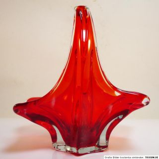 Glas Vase Schale Murano • Intensives Uran Glas • Murano Art Glass