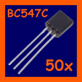 BC547C 50x Transistor NPN 45V 100mA BC547 TO92°