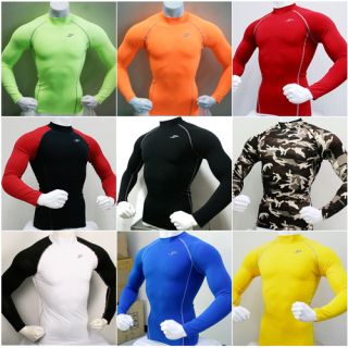 New Mens Compression Under Base Layer Top Tight Long Sleeve T Shirts