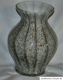 Schwere Vase mit Kröseleinschmelzungen   WMF Ikora ?