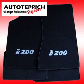 schwarze Velours Fußmatten Opel Manta B i200 Motiv + Rand in versch