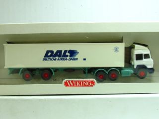 Wiking H0 187 Nr 523 01 Iveco 40 ft Container Sattelzug DAL (SZ