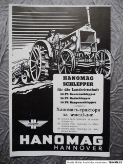 Reklame, HANOMAG Schlepper, Hannover 1940