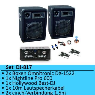 PA Anlage Musikanlage Disco Event Party PA Boxen DJ 817