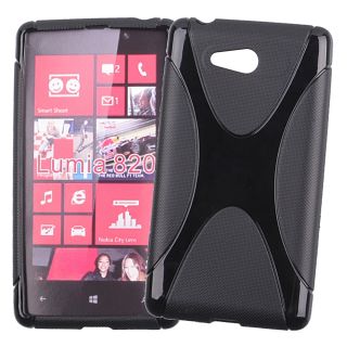 Silikon Case schwarz Nokia Lumia 820 TPU Silicon Tasche Schutz Huelle