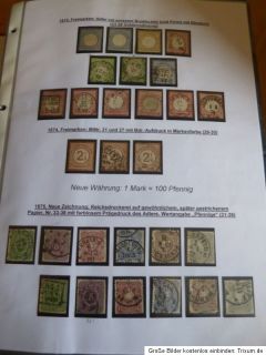 Zunächst sehen Sie die Deutsche Reich Briefmarken die in den Kartons