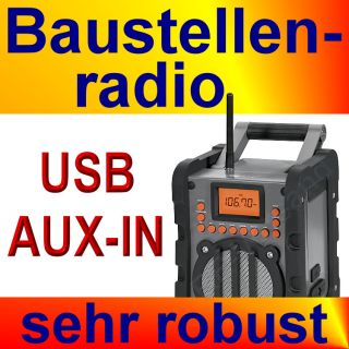 Clatronic BR 834 Baustellenradio USB  AUX IN Senderspeicher