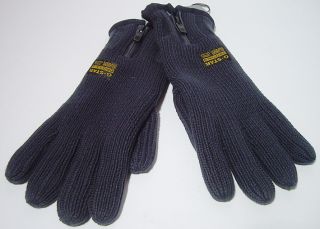 Star Strick Baumwoll Handschuhe dunkelblau Logan Size L