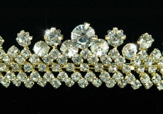 Hochzeit kristall Gold Diadem T1260