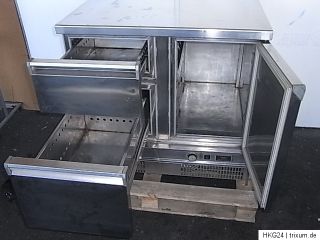 Kühltisch B 90 cm Kühltheke Kühlschrank Edelstahl 2 Schubfächer 1