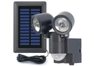 Solar LED Strahler Duo LPL 858, mit Bewegungsmelder 130°, schwarz