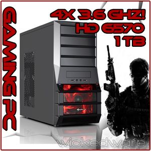 PC AMD FX 4100 4x3,6GHz HD 6570 4 GB 1 TB (WickedWare)#866