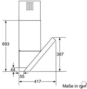 417mm geraetehoehe abluft 865 1153mm geraetehoehe umluft 865 1263mm