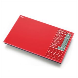 Kitrics Perfect Portions Digital Scale w Nutrition Facts Display Red
