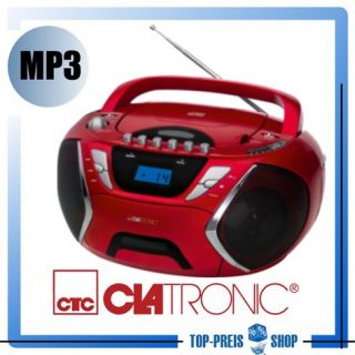 Radiorecorder CD Radio  Clatronic Boombox SRR828 rot