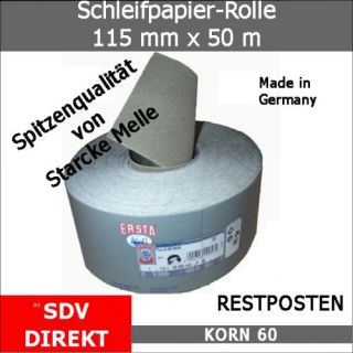 SCHLEIFPAPIER   ROLLE 115 mm x 50 m P60 STARCKE ERSTA