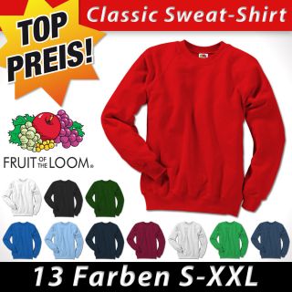 FRUIT OF THE LOOM Premium Sweatshirt S  XXL Pullover Sweat Shirt
