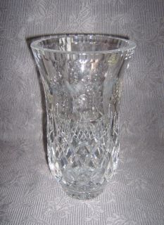 G6 Schwere Kristall Glas Vase geschliffen 22 cm 1828 Gramm