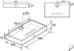 120 x 898 x 500mm h x b x t weitere masse siehe massskizze