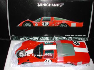 MINICHAMPS Porsche 906 LH 1967 Sebring #40 118 NEU/OVP