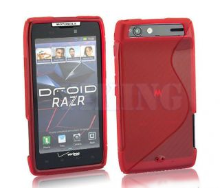 New Red S line TPU Case Cover for Motorola Droid Razr Verizon XT910