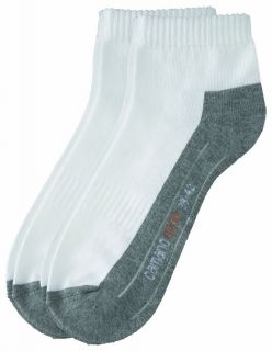 Camano 2 Paar Sport Quater Socken weiß   grau PRO  TEX FUNCTION