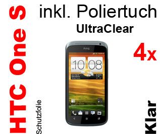 HTC One S Display Schutz Folie Klar Clear Handy Displayfolie