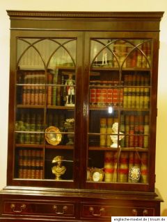 Regency Bookcase 2 türig / 2 türige Bücherschrank in Mahagoni