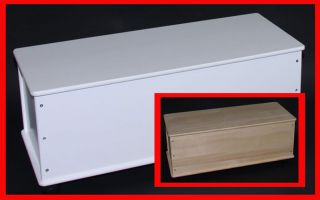Wäschetruhe Wäschebox aus Holz, Länge73cm, natur oder weiß