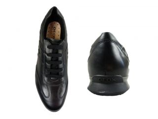 X103/ GEOX, Herren Leder Schuhe Sneaker,MILANO,schwarz