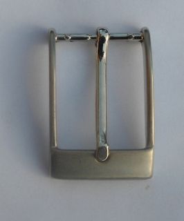 Boucle ceinture métal argenté satiné 3.5x5.5cm pour lanière 30mm