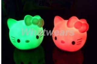 New Cute Hello Kitty Night Light LED Colors Changing Lamp Z15