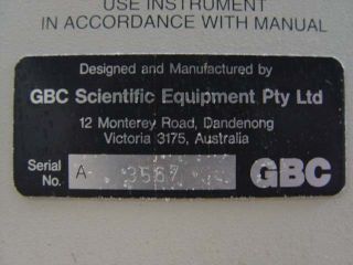 GBC 932 AA Atomic Absorption Spectrophotometer Spectrometer T620