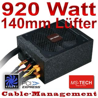 920 WATT ATX PC Gamer Netzteil SATA SLI PFC 14cm silent leiser Lüfter