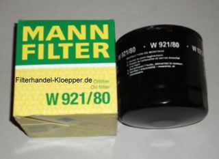 MANN Oelfilter Oel Filter Filterpatrone W921 80 fuer IHI Minibagger