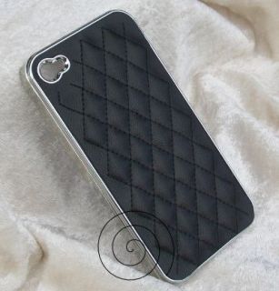 Luxus Deluxe Leder Hard Case fuer iPhone 4 4G 4S Schutz Cover Etui