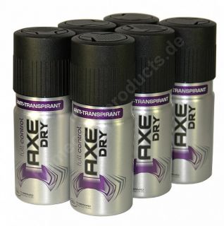 AXE DRY Full Control Deodorant /Bodyspray Vorratspack, 6 x150ml (100ml